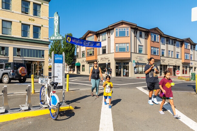 Bayside is a couple minutes' drive from downtown Arcata, where families enjoy shopping.