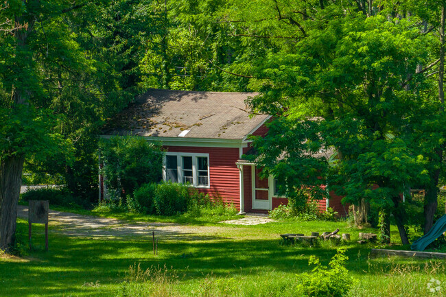 Stone Circle School is located in a heavily wooded rural area.