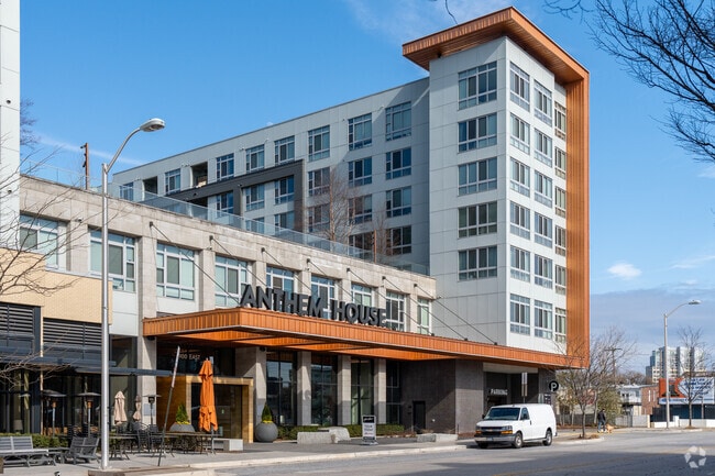 The Anthem House Apartments in Locust Point come in 1 and 2 bedroom models.