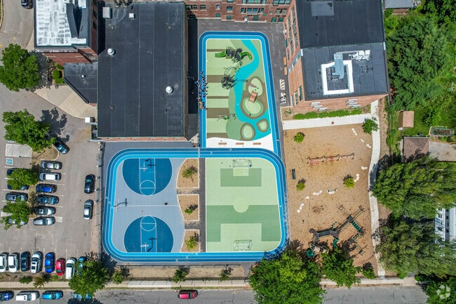 Hardy School playground overview in Arlington.