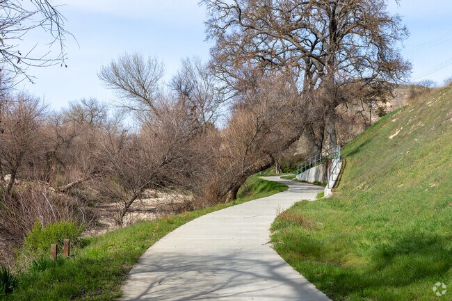 Many locals walk the trail at Salinas River Walk Paso Robles.
