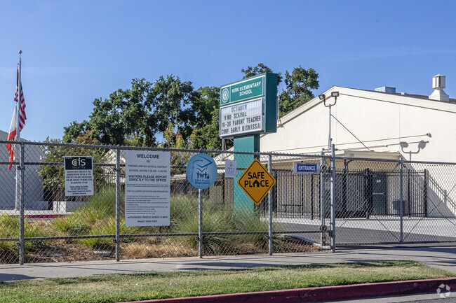 Kirk Elementary School serves grades K-6 in Fresno.