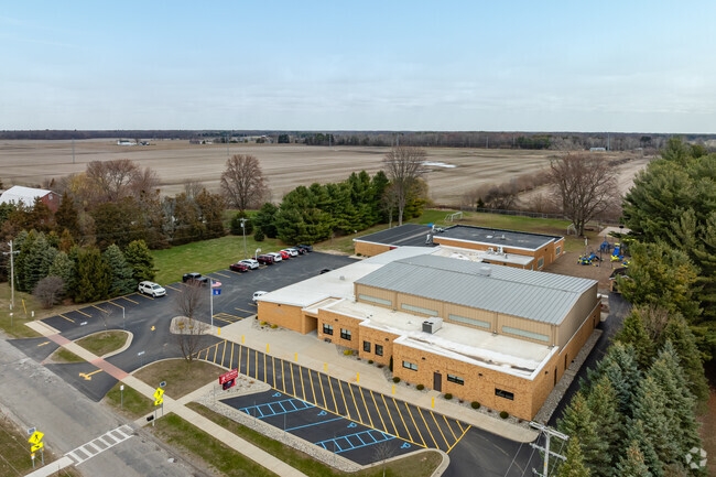 St. Peter Lutheran School features a large play area behind the school for student recess.