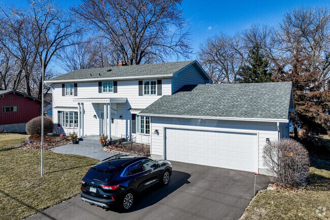 Traditional colonial revival-style homes beautify neighborhoods in Lino Lakes.