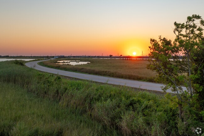 Catch breathtaking sunset views over the bayou in Montegut.