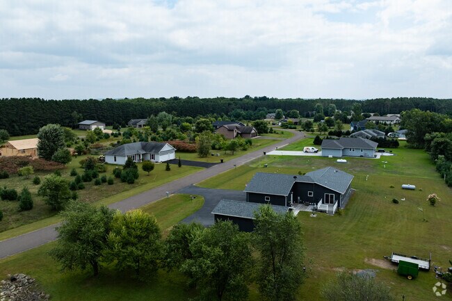 Newer constructions are being built nearby other modern builds in Tainter Lake.