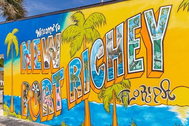 The welcome sign in New Port Richey East let's you know you have found your home.