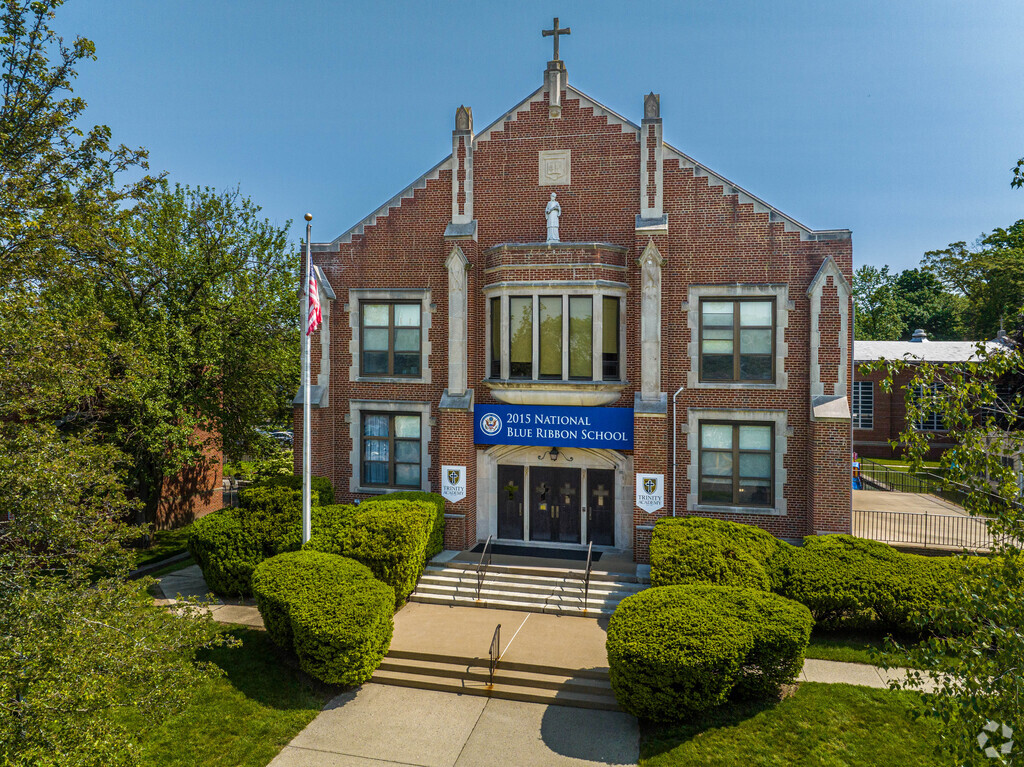Entrance to 2015 National Blue Ribbon School Trinity Academy in Caldwell.