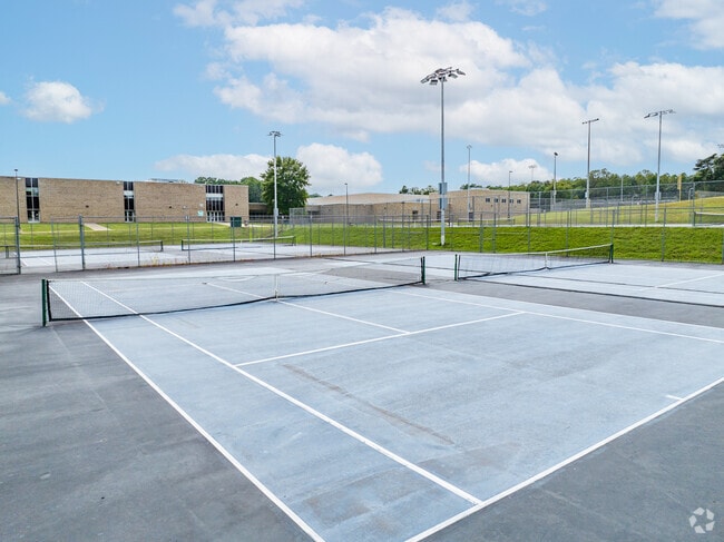 Triangle's tennis courts are the perfect place to practice your backhand and enjoy the outdoors.