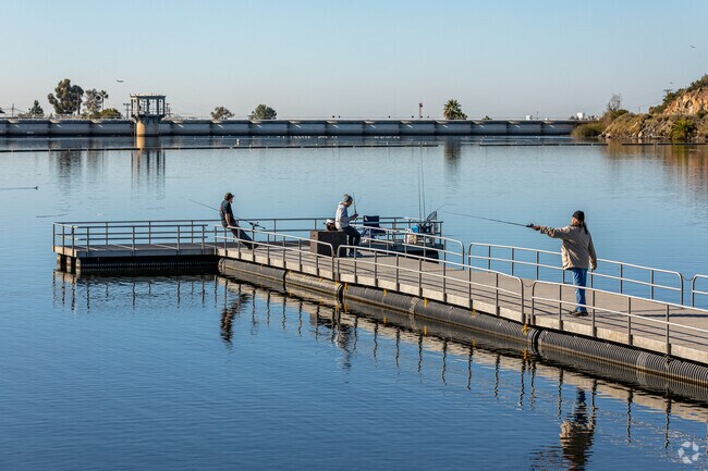 At Lake Murray, anglers cast lines into tranquil waters, anticipating the serene catch.