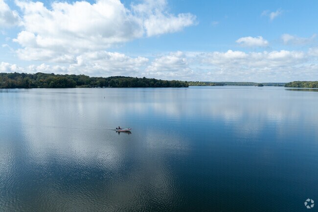 Calm waters at Clearfork Reservoir offer a quiet retreat for fishing in Mansfield, near Lexington.