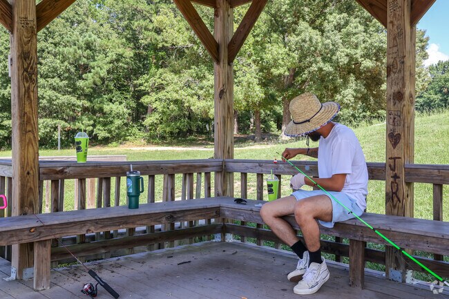 Bait that hook and drop your line at the lake located in Faulkner Park and see what you catch.