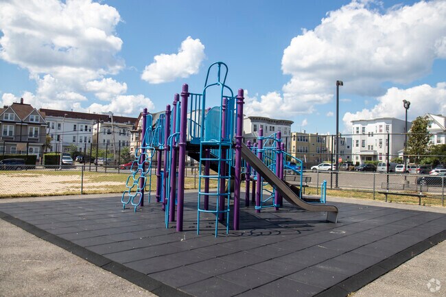 A playground in the field area of the school