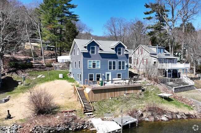 Sabattus Pond is lined with individually designed custom homes along its scenic shoreline.