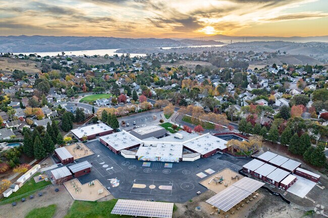 Joe Henderson Elementary School offers a sprawling campus when viewed from above.