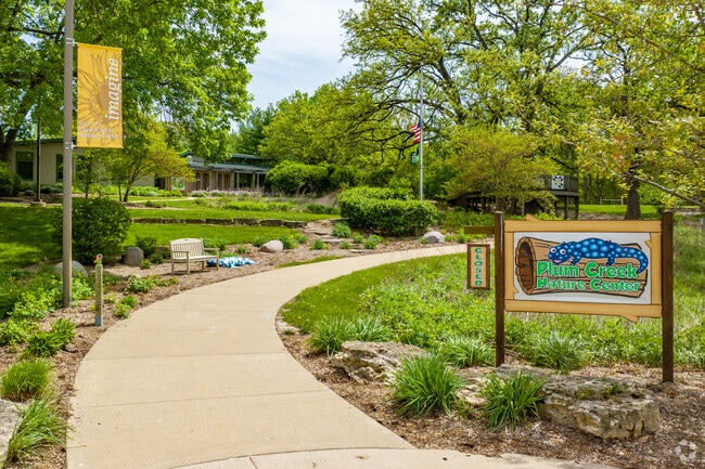 In the winter months in Goodenow, you can rent a sled at the Plum Creek Nature Center and go sledding on the 40-foot hill.