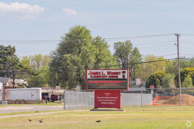 Children can easily walk or bike to James L Wright Elementary School.