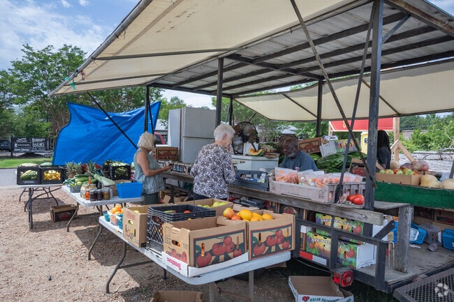Small roadside stands offer locally sourced fruits and veggies.
