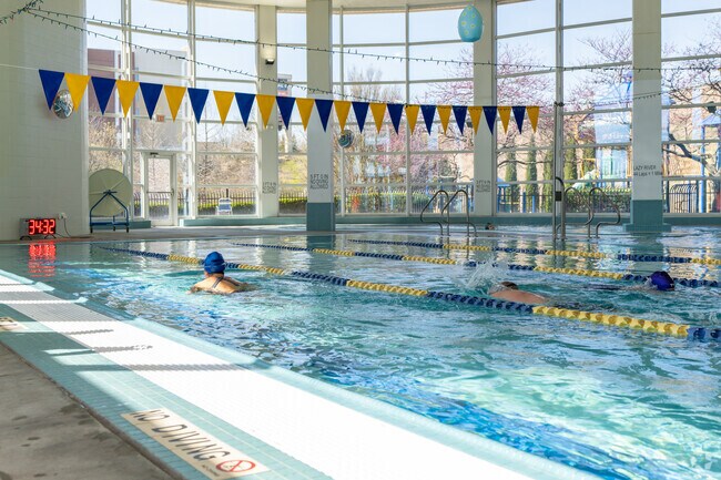 The Richmond Heights community center has several swim lanes for training and exercise.