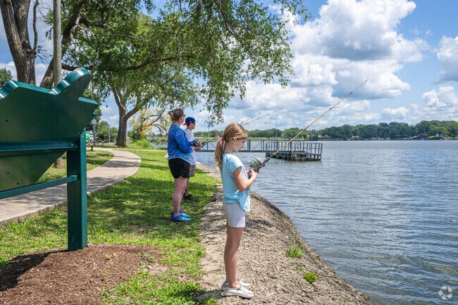 Families love to fish at Nelson Park.