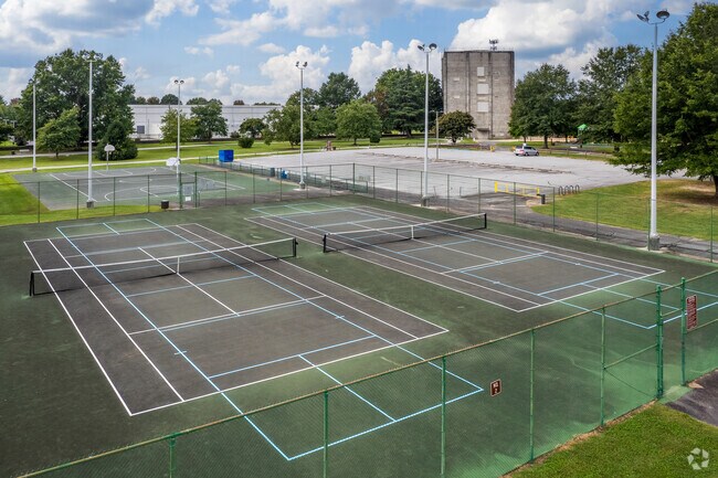 Meet friends for a game of tennis at Union Cross Park in Winston-Salem.