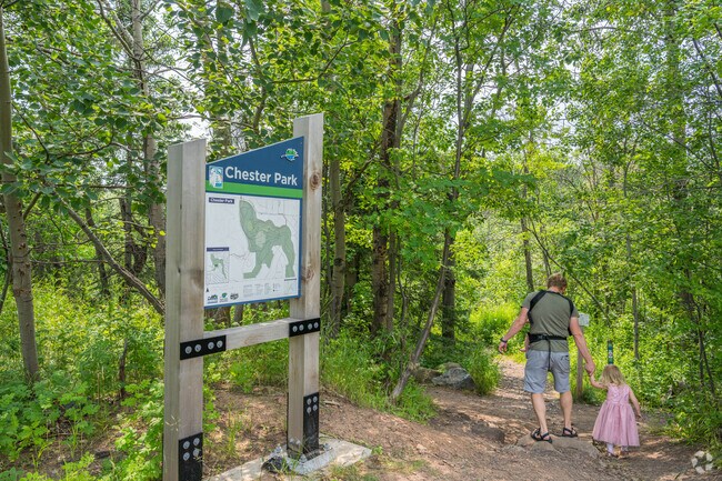 Chester Park in Duluth features ski trails, playgrounds, and hiking in both winter and summer.