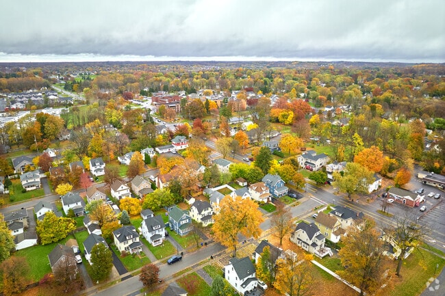 Aerial view of Fairport on the Erie Canal.