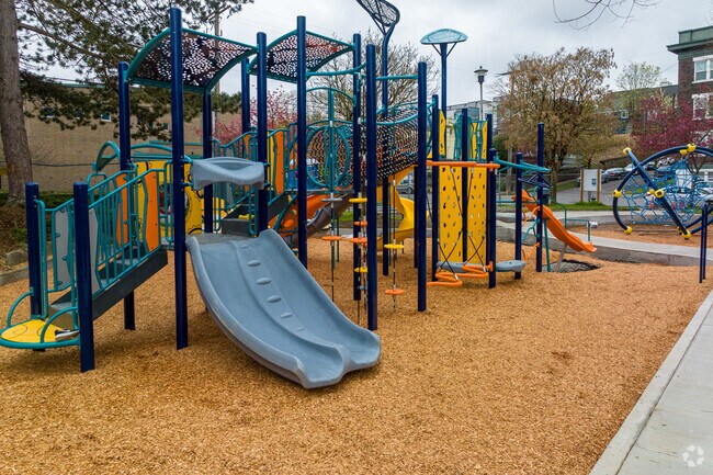 Spruce Street Mini Park playground.