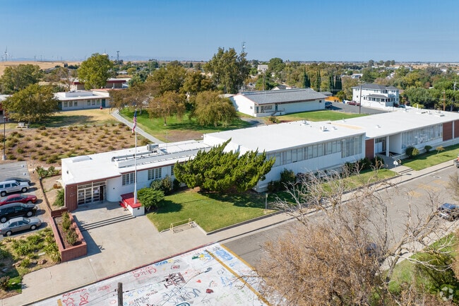 Rio Vista High School offers a sprawling campus when viewed from above.