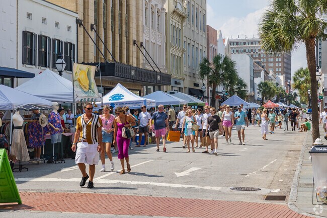 Second Sunday on King Street is a fun monthly event for shopping near Hampton Park Terrace.