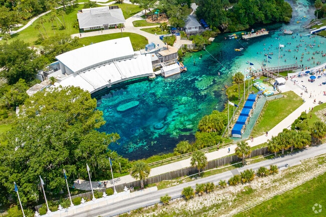 Take a refreshing dip in the aqua waters of Weeki Wachee Spring, North Weeki Wachee.