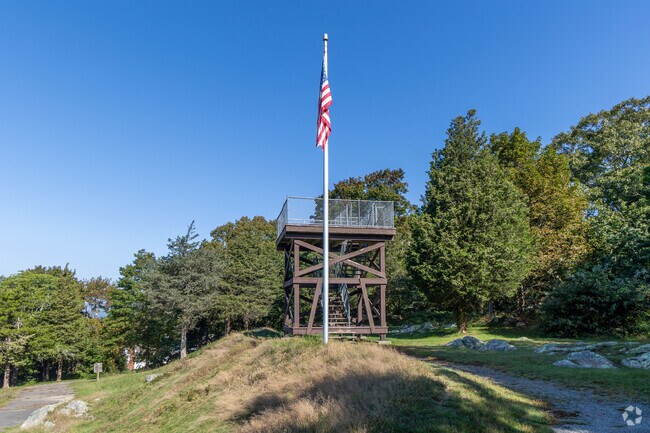 The redoubt at Fort Barton and Highland Woods in Tiverton is reconstructed and has nice views.