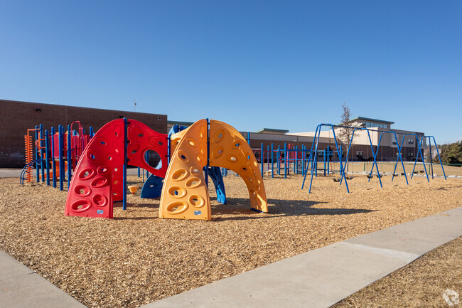Tollgate Elementary School of Expeditionary Learning has a playground for the kids at recess.