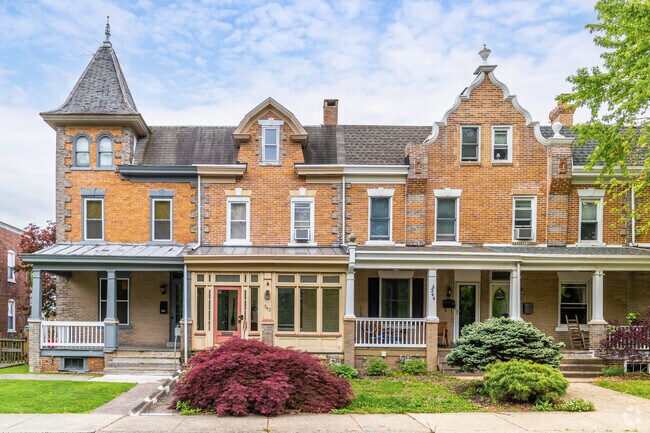 Some row homes in Franconia Township have a unique Victorian style of architecture.