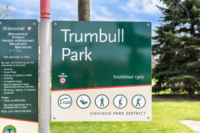 Trumbull Park is an expansive park in the heart of the Trumbull Park neighborhood.