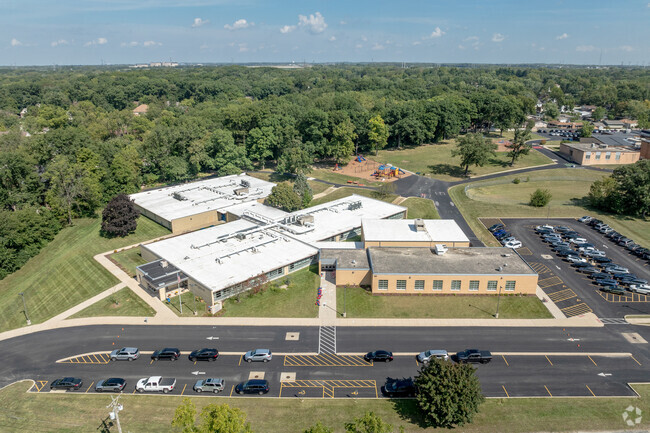 Haines Elementary School offers a sprawling campus when viewed from above.