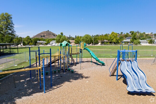 There is a large playground at Acacia Elementary School in Thousand Oaks, Ca.