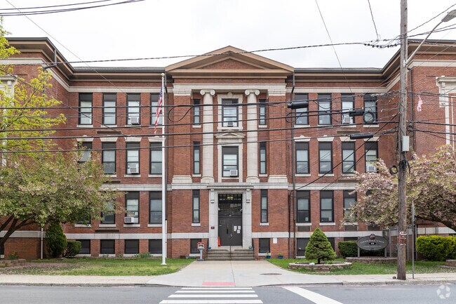 The exterior of Clifton School #12 in the Botany District of Clifton, NJ.
