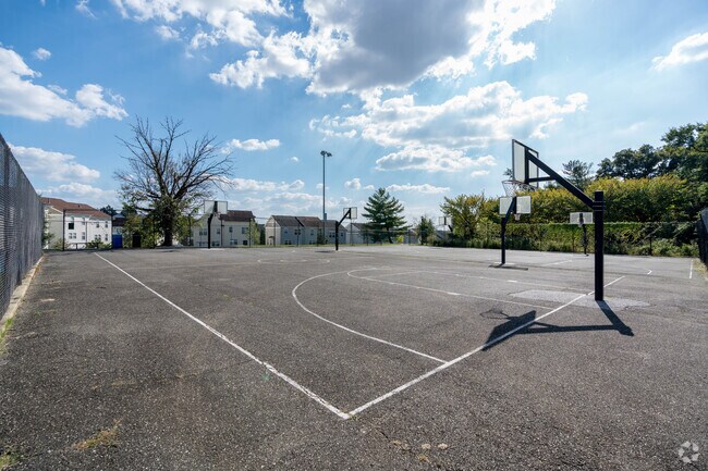 Sun-drenched basketball courts are available at the Douglass Community Center.