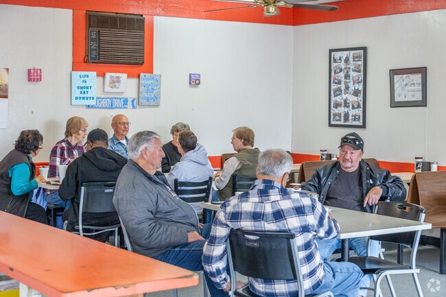 Doughboy's Donuts in Southeast Helping Hands is a popular stop for coffee and donuts.