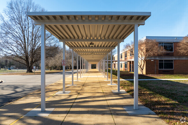 The entrance to Providence Middle School.