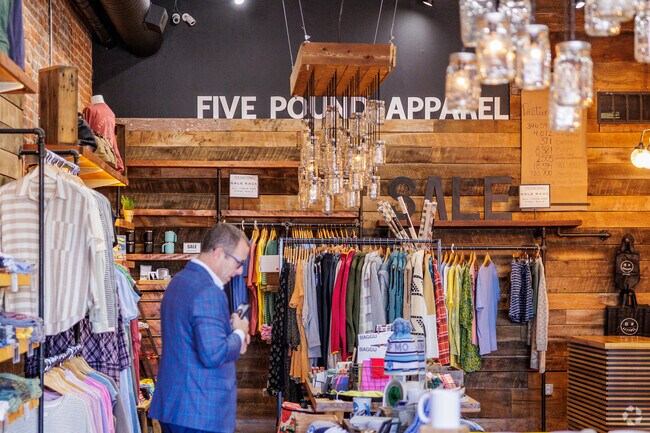 Five Pound Apparel is a Springfield favorite of local apparel and gifts across from West Central