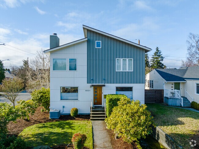 There are modern homes throughout the Loyal Heights neighborhood.