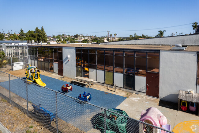 The back of the classrooms at Vista Academy Of Visual And Performing Arts in Vista.