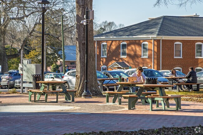 Downtown Elon has several areas to spend the day relaxing.