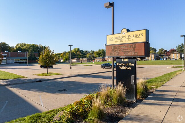 Children can easily walk or bike to Woodrow Wilson Middle School outside of Willard-Wharton.