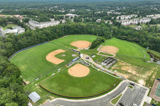 Baseball fields at Midlothian High School.