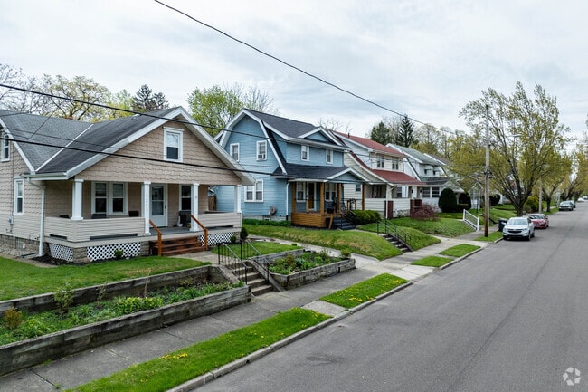 A variety of the homes found in the North Hill neighborhood feature large covered porches.
