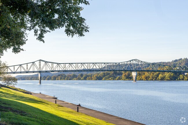 Harris Riverfront Park has stunning view of the Ohio River in Huntington, WV.