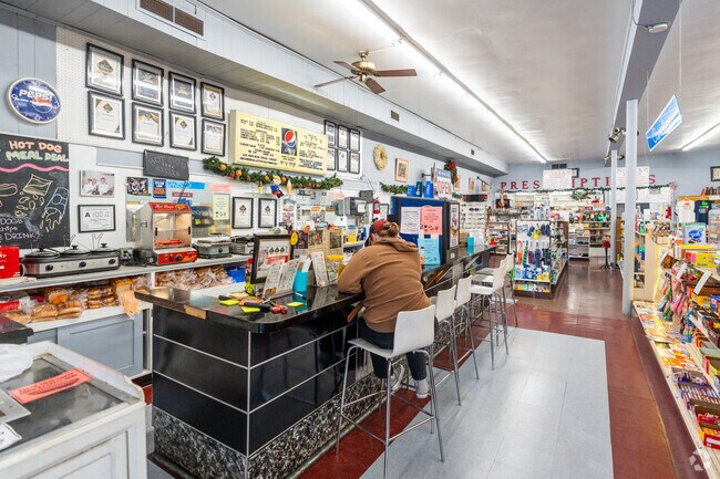 You can still find an old fashioned soda counter in downtown Roxboro. Roxboro